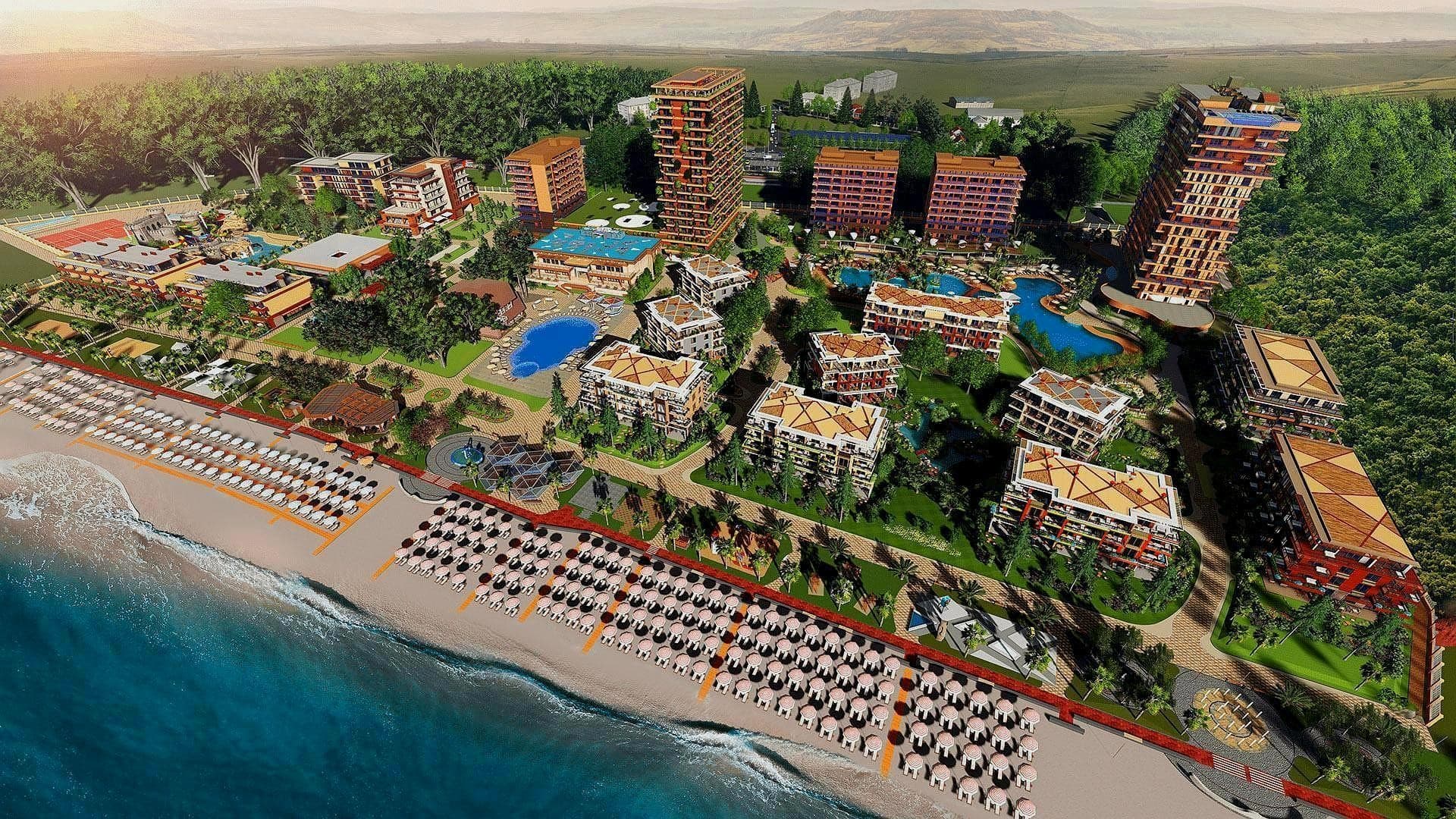 Nouvelle tour de villégiature de 27 étages en première ligne avec panorama sur la mer Noire 4